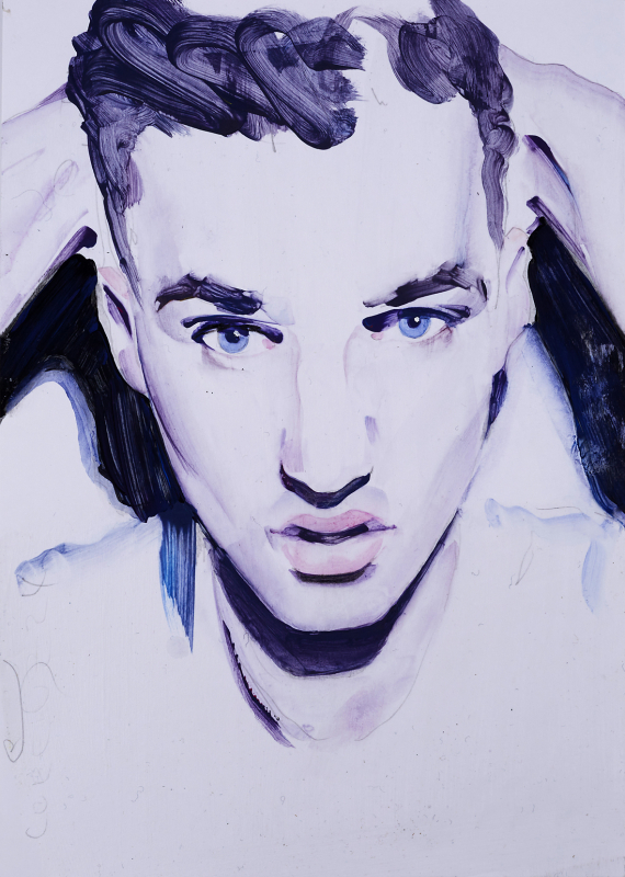 Nr.417_A5 | 2024 | Frank Lorenz | Original ca.15x20 | gerahmt 24x30cm  mit weissem oder schwarzem Holzrahmen und weissem Passepartout Acryl | Mischtechnik  auf Papier