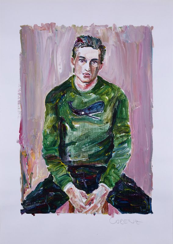 Nr.439_A4 | 2024 | Frank Lorenz | Original ca. 20x29 | gerahmt 50x40cm mit weissem oder schwarzem Holzrahmen und weissem Passepartout Acryl | Mischtechnik auf Papier