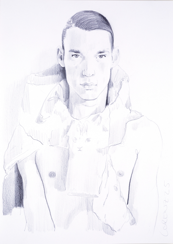 Nr.466_A4 | 2025 | Frank Lorenz | Original ca. 20x29 | gerahmt 50x40cm mit weissem oder schwarzem Holzrahmen und weissem Passepartout Bleistift | Mischtechnik auf Papier