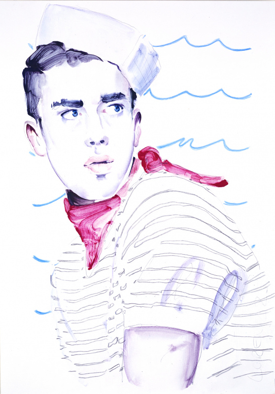 Nr.468_A4 | 2025 | Frank Lorenz | Original ca. 20x29 | gerahmt 50x40cm mit weissem oder schwarzem Holzrahmen und weissem Passepartout Acryl | Mischtechnik auf Papier