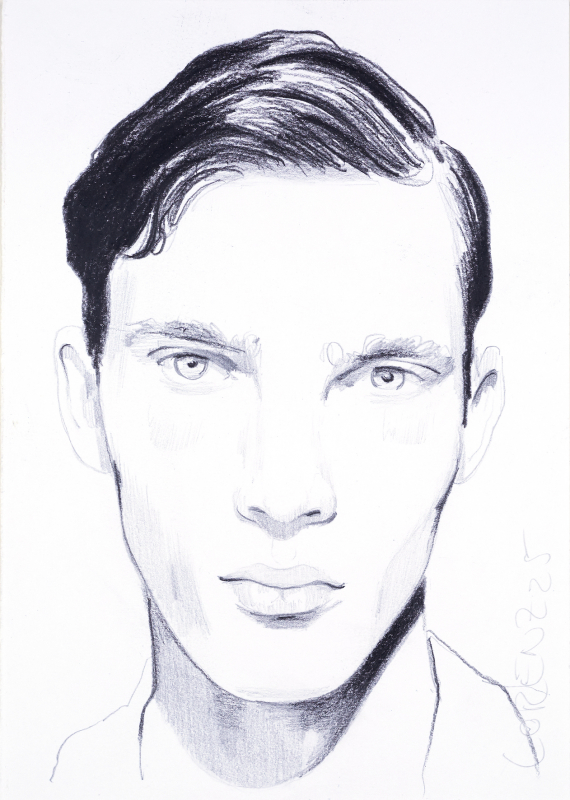 Nr.485_A5 | 2025 | Frank Lorenz | Original ca. 15x20 | gerahmt 24x30cm  mit weissem oder schwarzem Holzrahmen und weissem Passepartout Bleistift | Mischtechnik  auf Papier