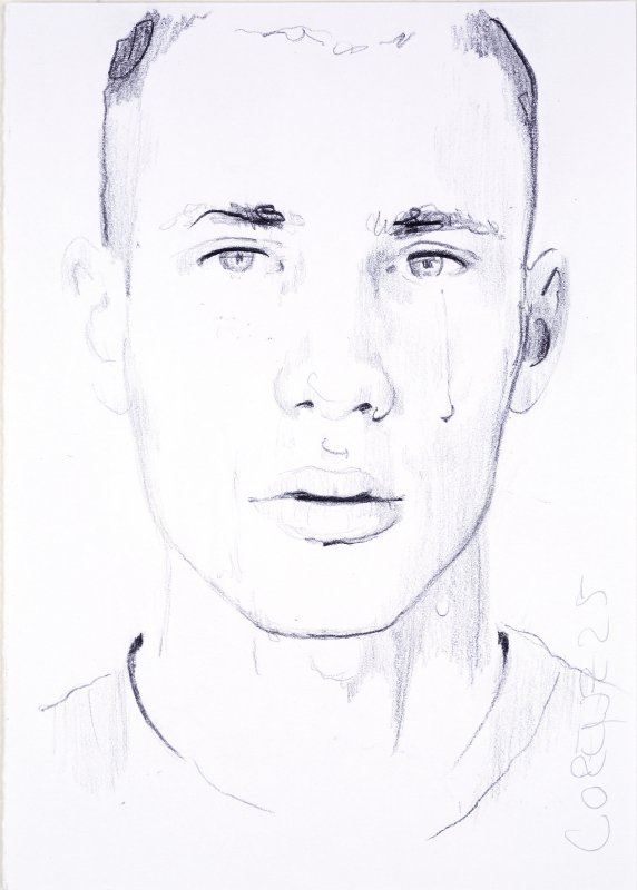 Nr.486_A5 | 2024 | Frank Lorenz | Original ca. 15x20 | gerahmt 24x30cm  mit weissem oder schwarzem Holzrahmen und weissem Passepartout Bleistift | Mischtechnik  auf Papier