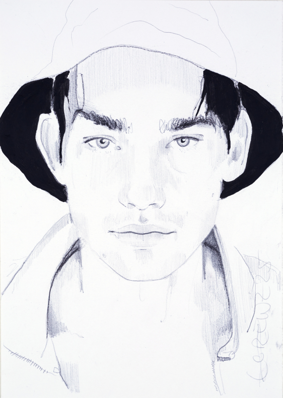 Nr.491_A5 | 2025 | Frank Lorenz | Original ca. 15x20 | gerahmt 24x30cm  mit weissem oder schwarzem Holzrahmen und weissem Passepartout Acryl | Mischtechnik  auf Papier