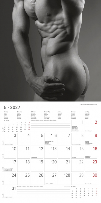 Masculine 2026 | Ralf Wehrle und Uwe Frank | 30 x 30 cm | aufgeklappt 30 x 60 cm Fotografen: Ralf Wehrle und Uwe Frank Black & White Fotodesign Alpha Edition