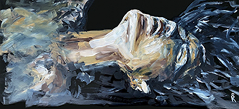 "Floating" 35x75cm | Ralph Schulz Acryl auf Glas