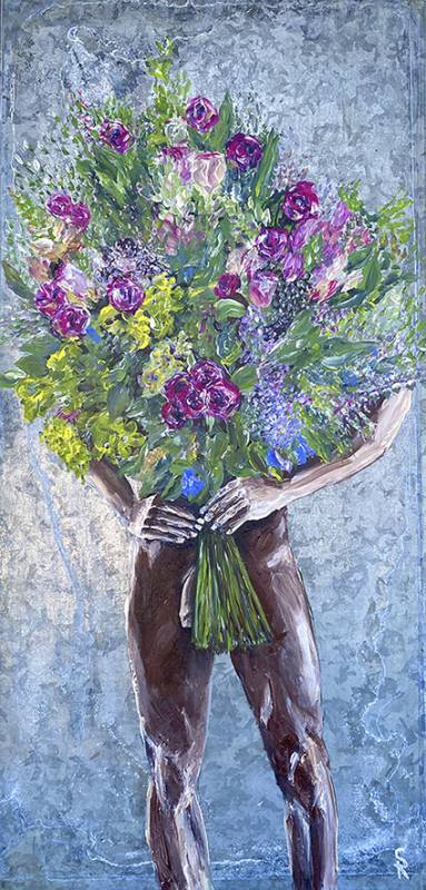 "Flowerboy" 100x50cm | Ralph Schulz Acryl auf Metall