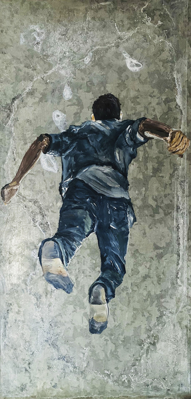 "Freefall" 100x50cm | Ralph Schulz Acryl auf Metall